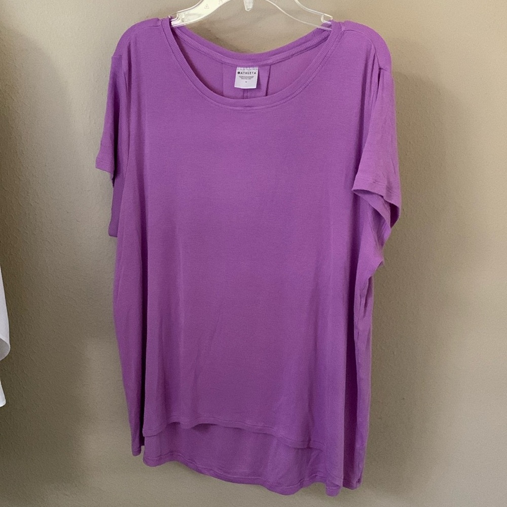 Athleta ‘With Ease Tee’, yoga or studio practice, Pink, Medium